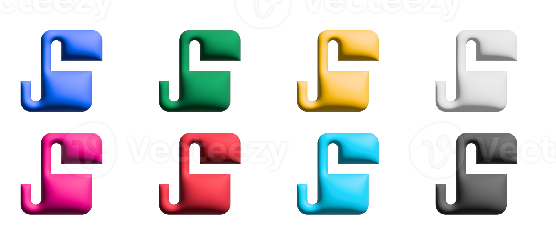 script icon set, colored symbols graphic elements png