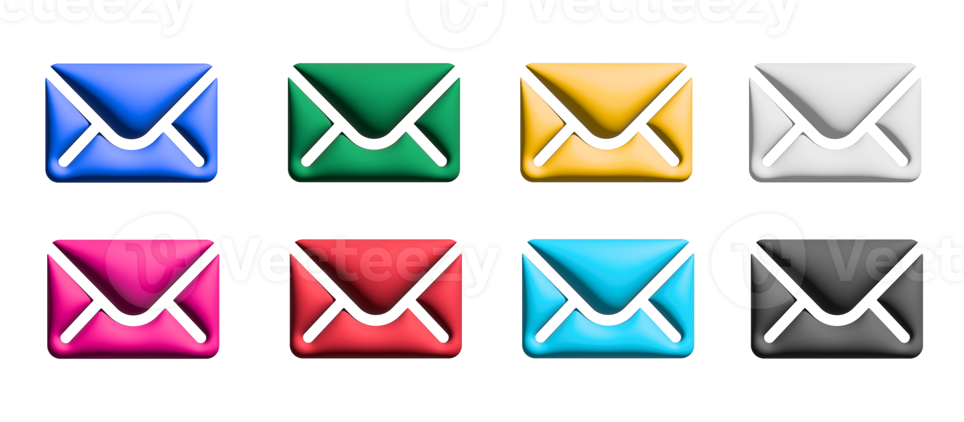 mail icon set, colorful symbols graphic elements png