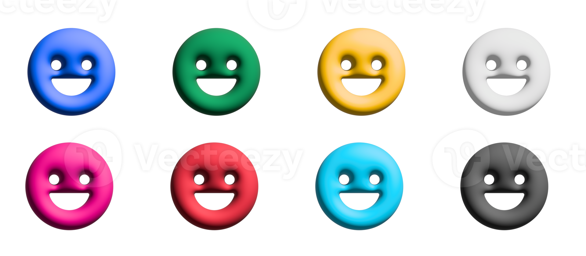 happy icon set, colorful symbols graphic elements png
