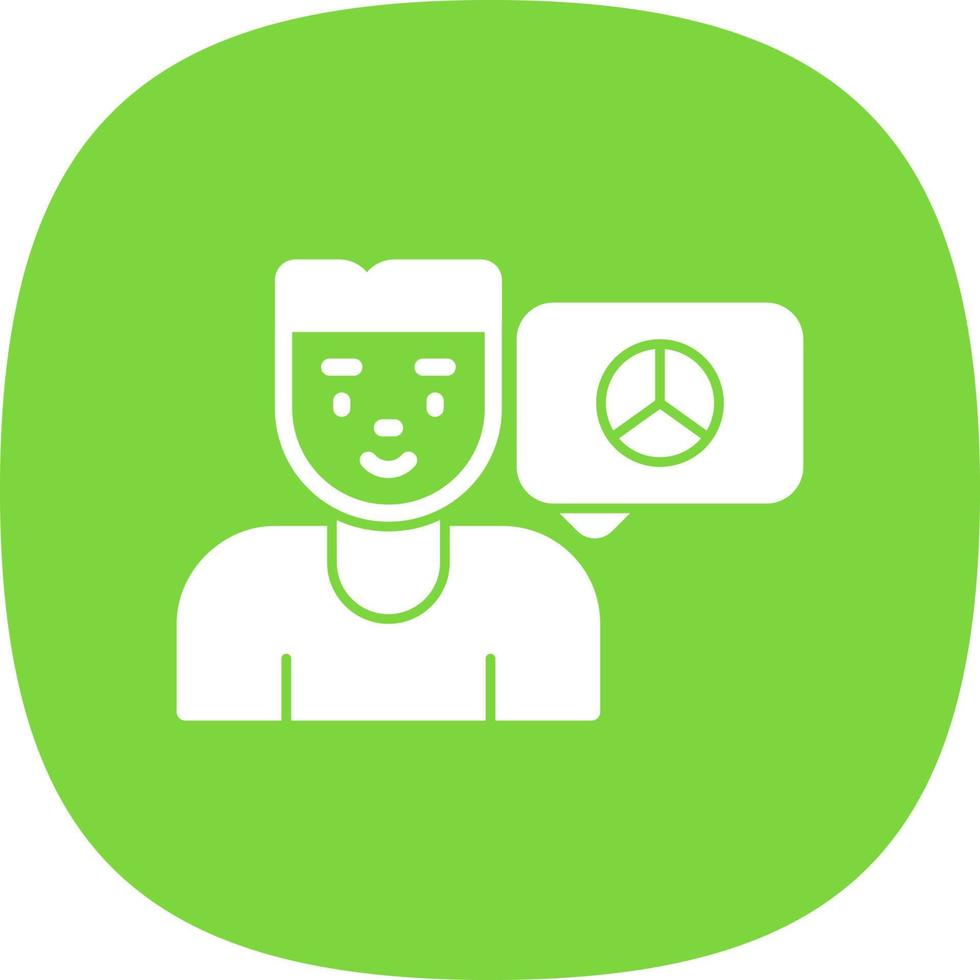 Peace Chat Vector Icon Design