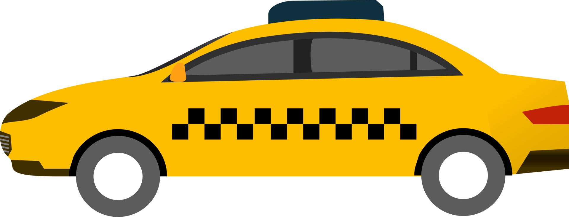 The taxi car is yellow. png