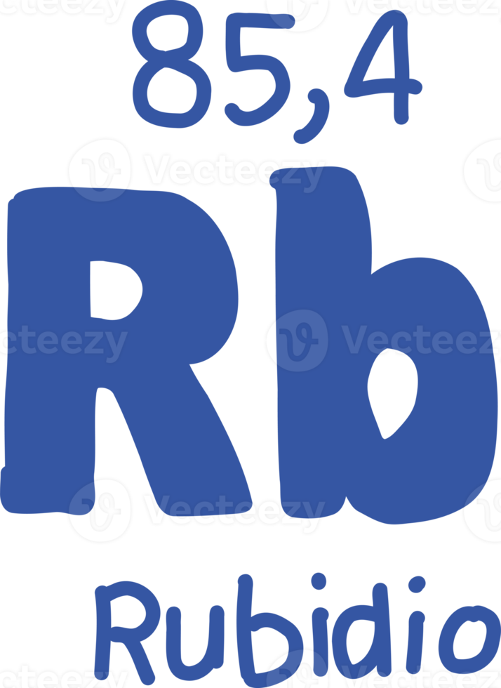 métal alcalin rubidium. tableau des éléments périodiques. png