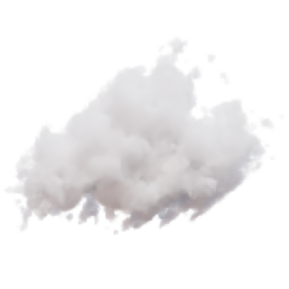 render 3d de nube realista png