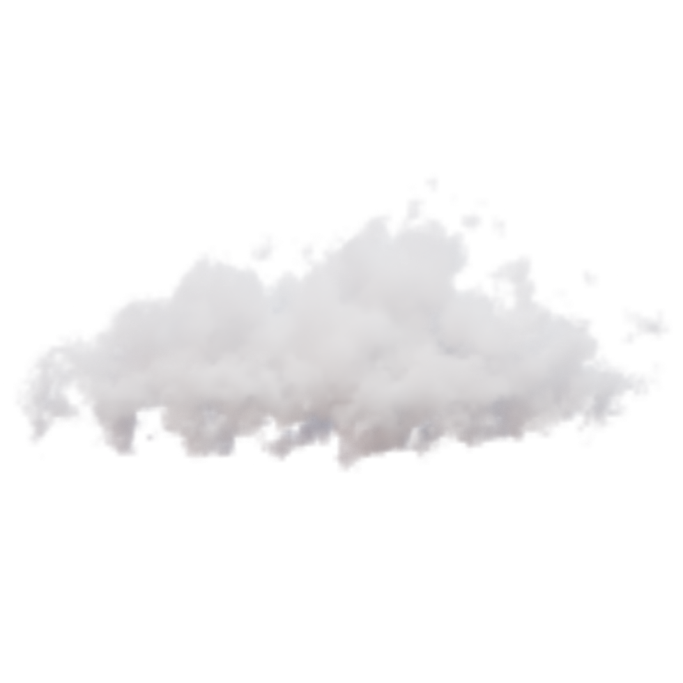 geïsoleerd wolk 3d geven png