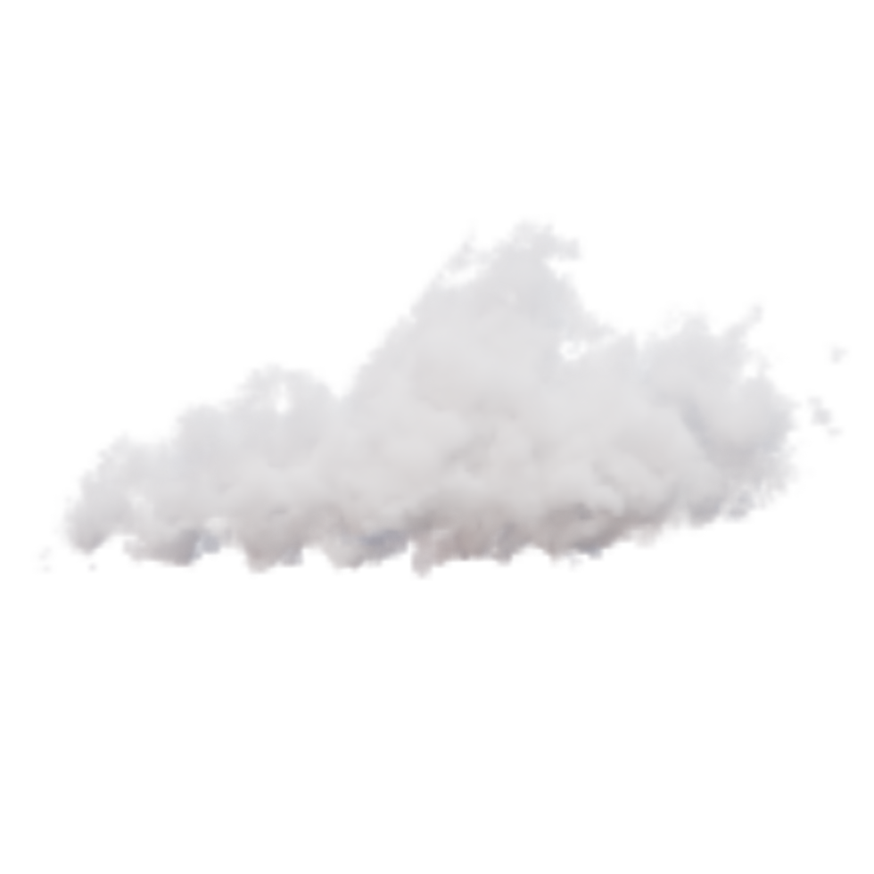 Isolated Realistic Cloud 3d Render png
