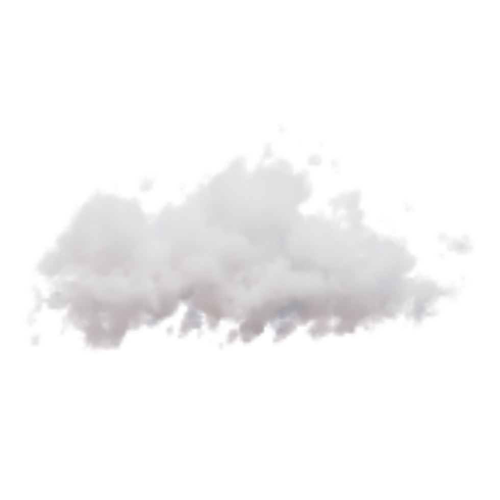 rendu 3d réaliste de nuages duveteux png