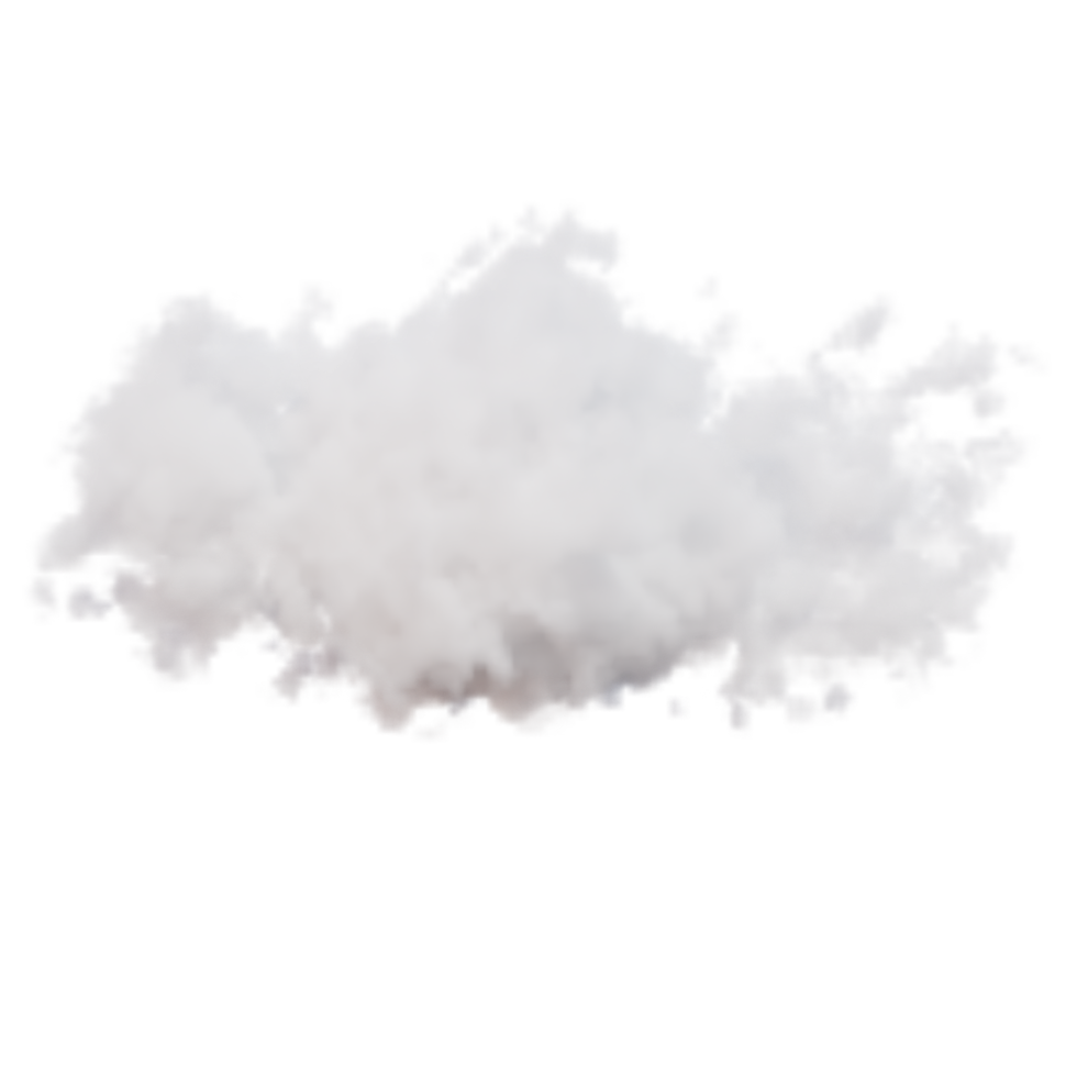 Realistic Cloud 3d Render with Transparent Background png