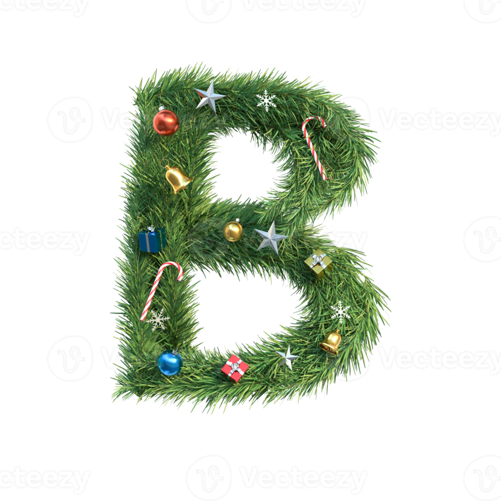 Christmas Alphabet letter B png