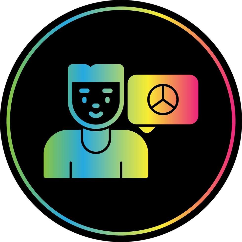 Peace Chat Vector Icon Design