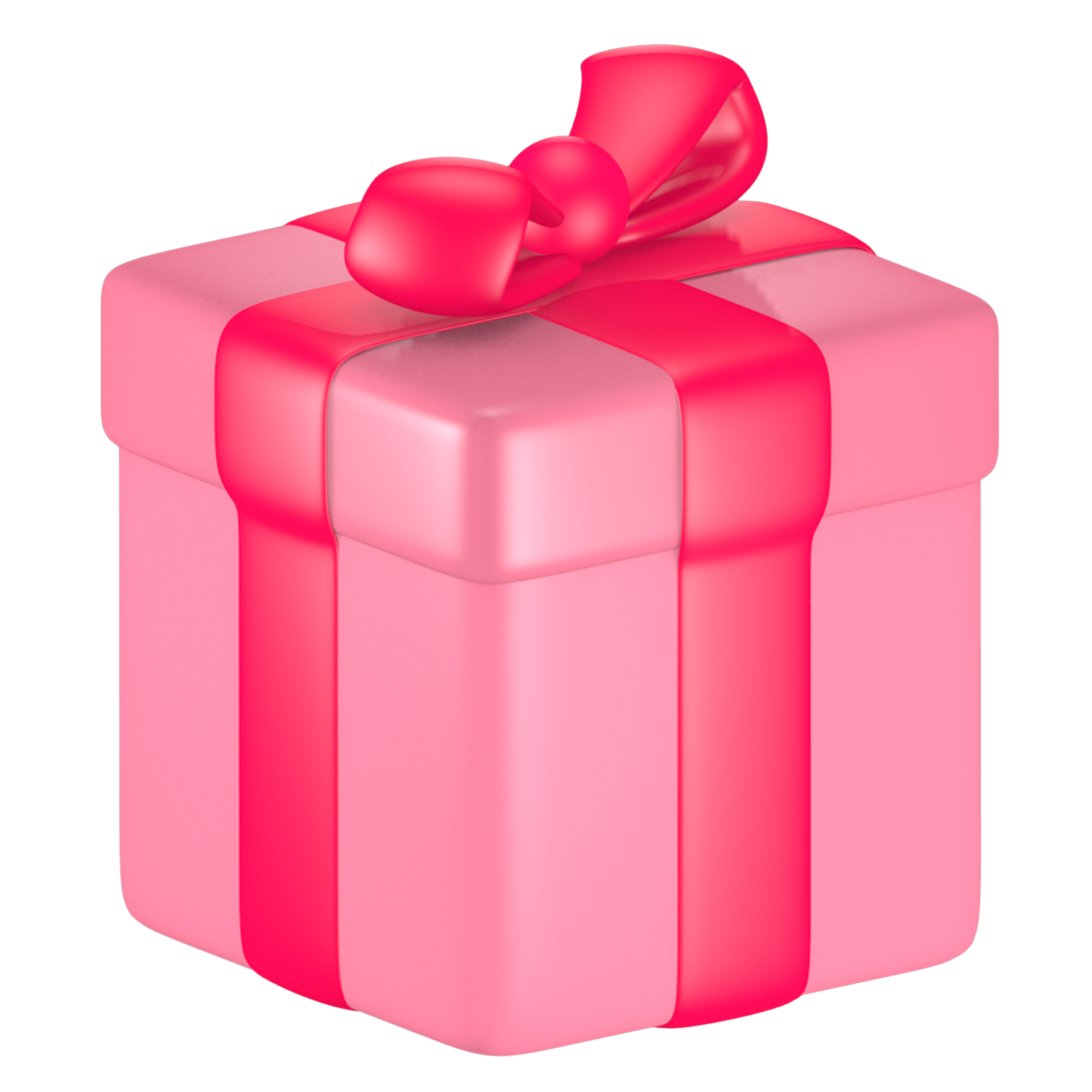3d cute pink valentine's day icon gift box 16618219 PNG
