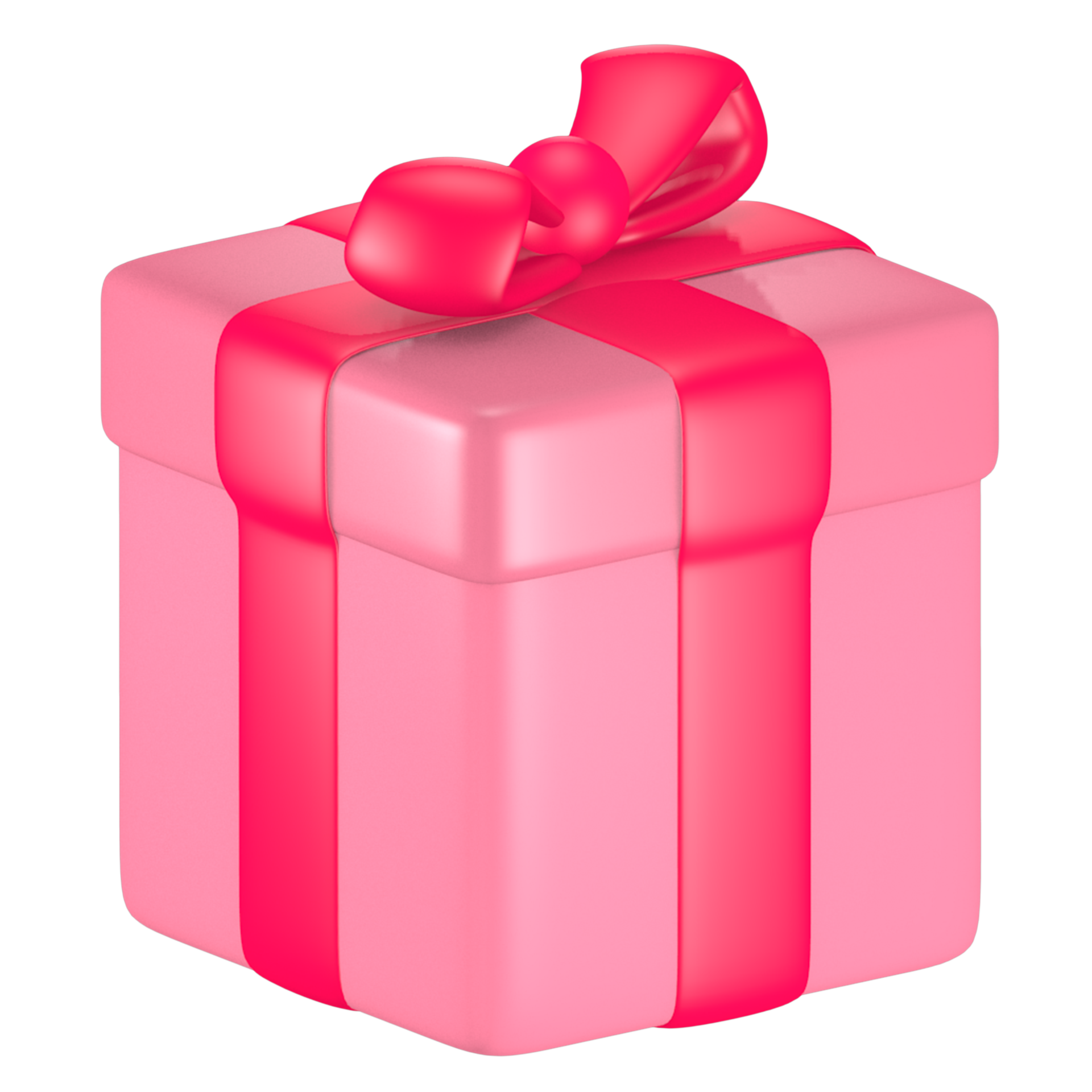 3d cute pink valentine's day icon gift box 16618219 PNG