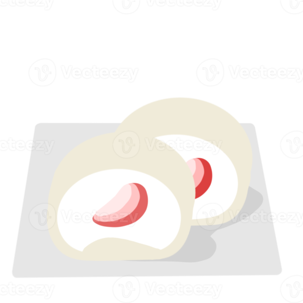 Cake Roll with Strawberry png