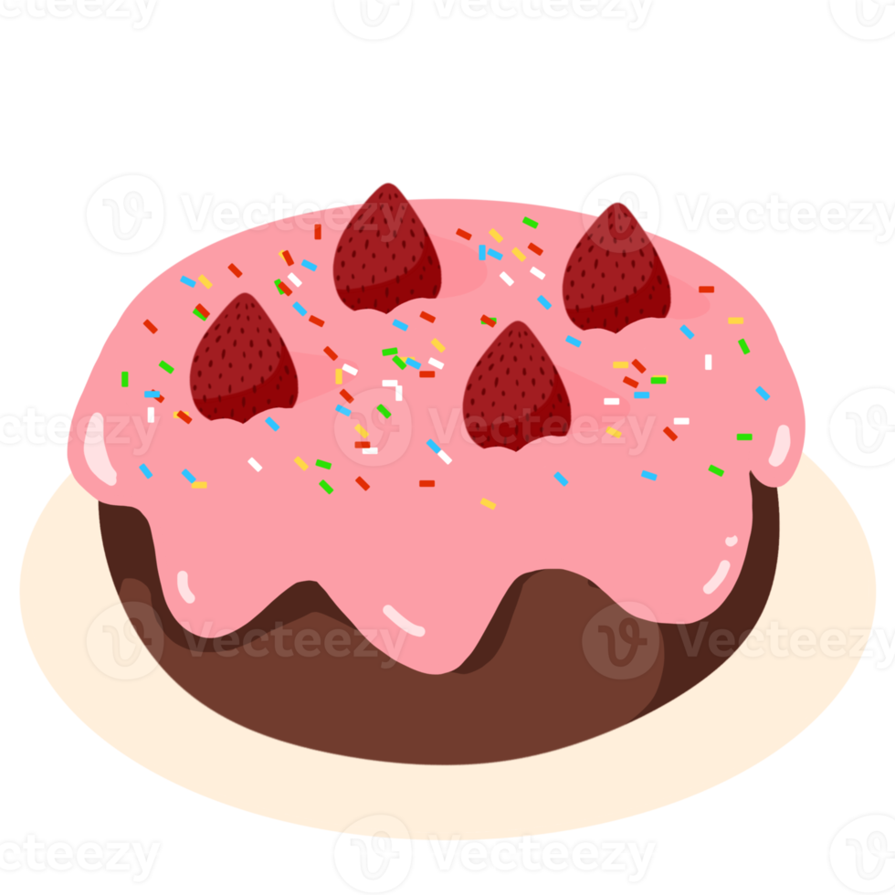 Cake Chocolate and Strawberry png