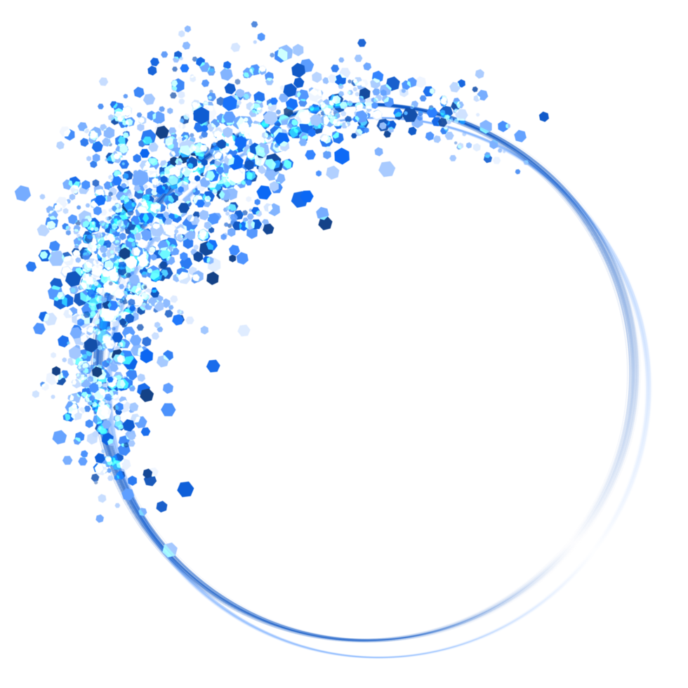 cadre de cercles bleus transparents png