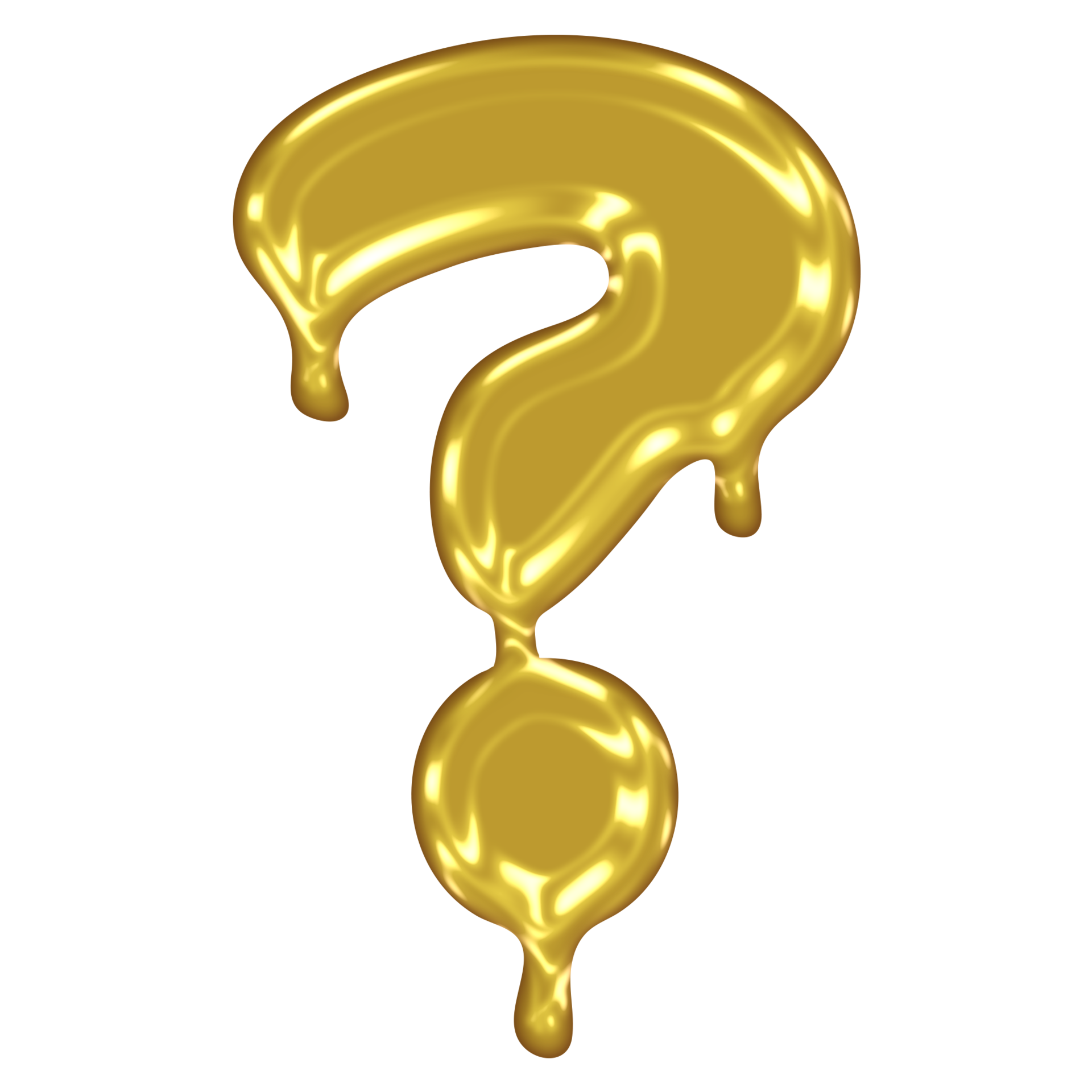 Gold Melted Effect Symbol. Question Mark. 16618675 PNG