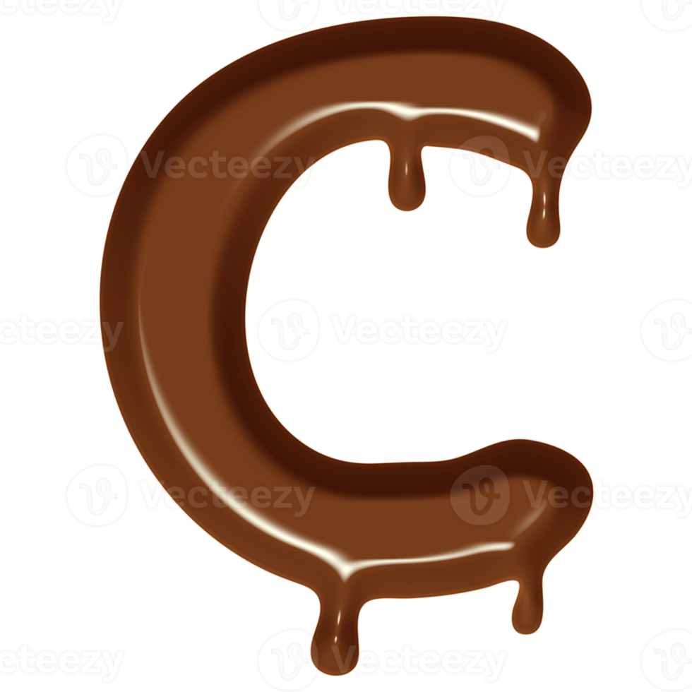 Chocolate Flow Effect Alphabet. png