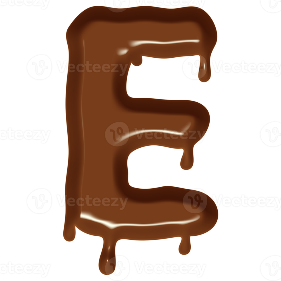 Chocolate Flow Effect Alphabet. png