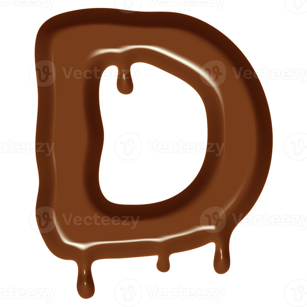 Chocolate Flow Effect Alphabet. png