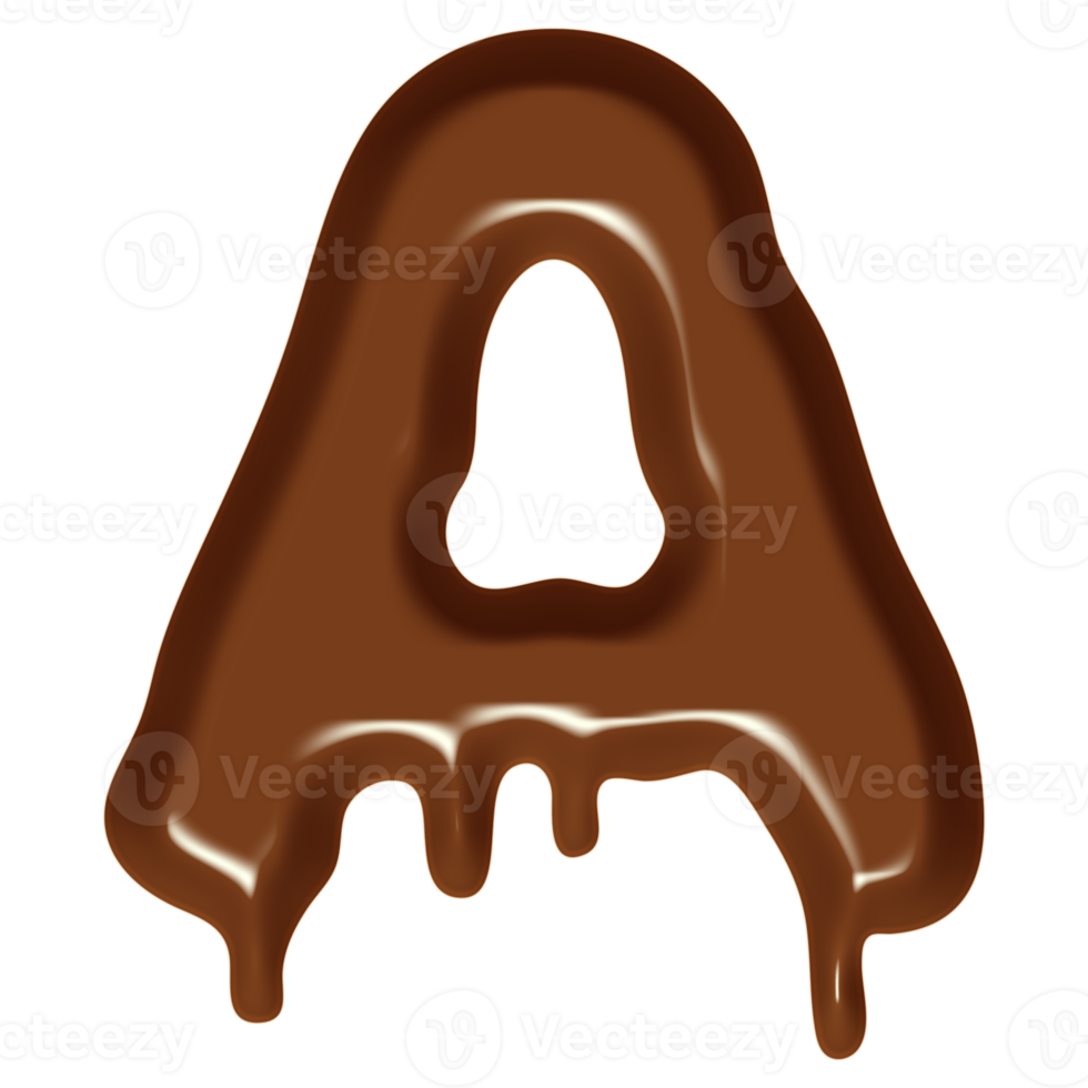 Chocolate Flow Effect Alphabet. png