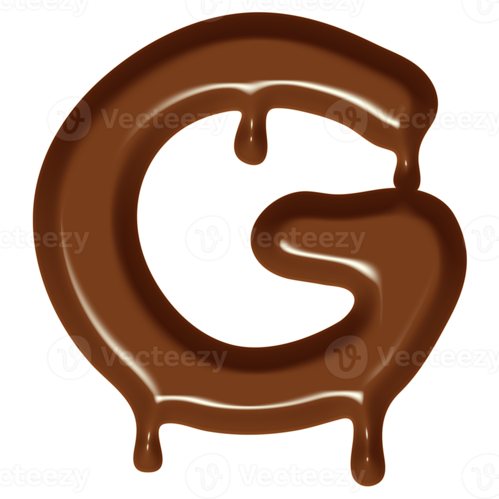 Chocolate Flow Effect Alphabet. png