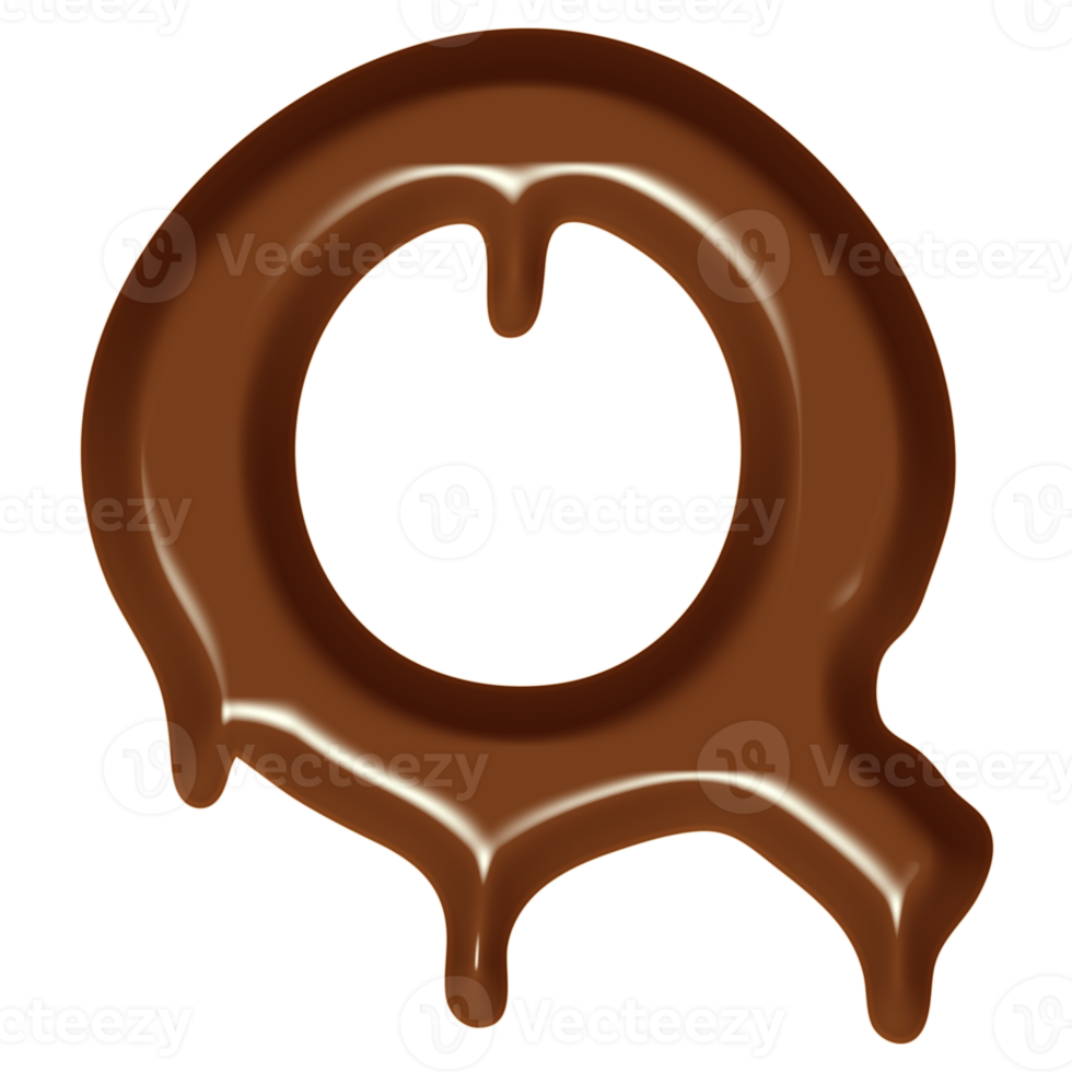 Chocolate Flow Effect Alphabet. png