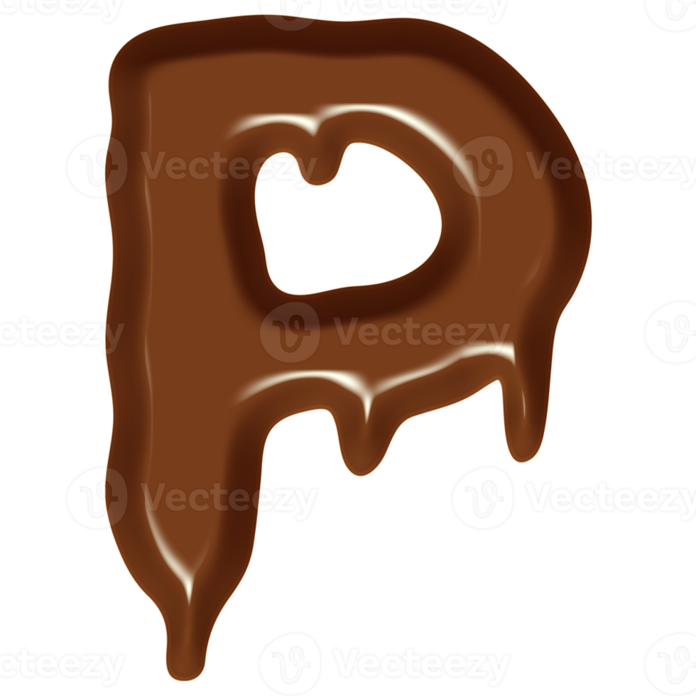 Chocolate Flow Effect Alphabet. png