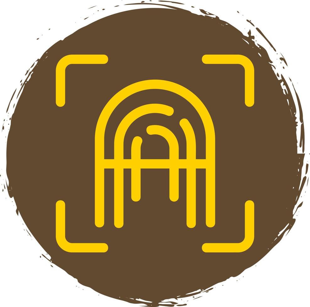 Fingerprint Scan Vector Icon Design