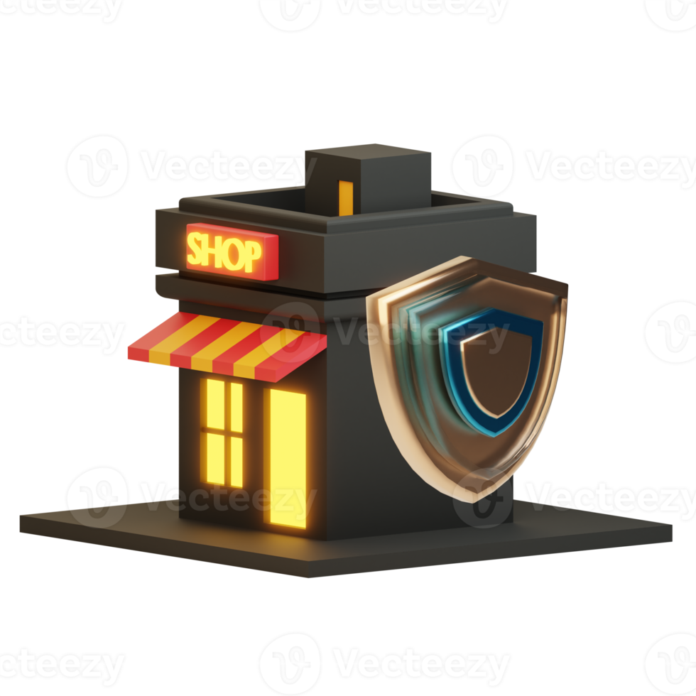 3d shop security icon png