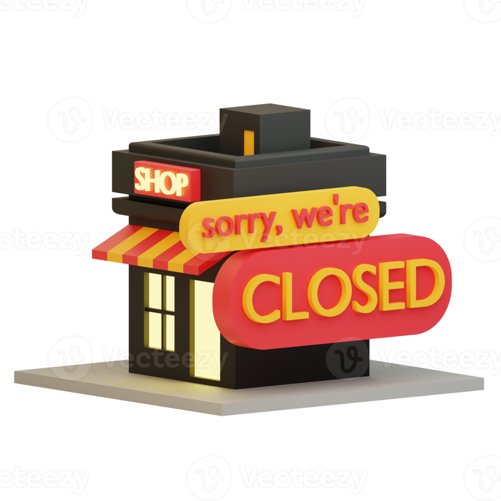 3d shop open and close icon png