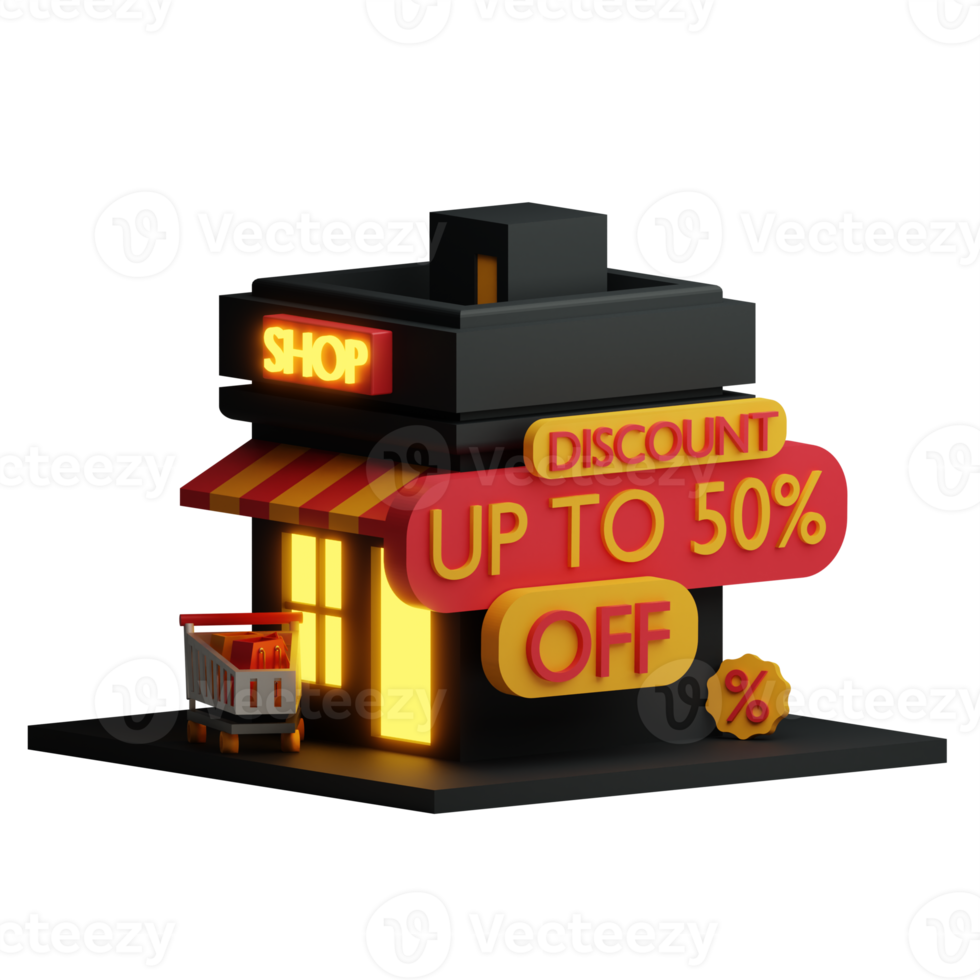 3d shop discount png