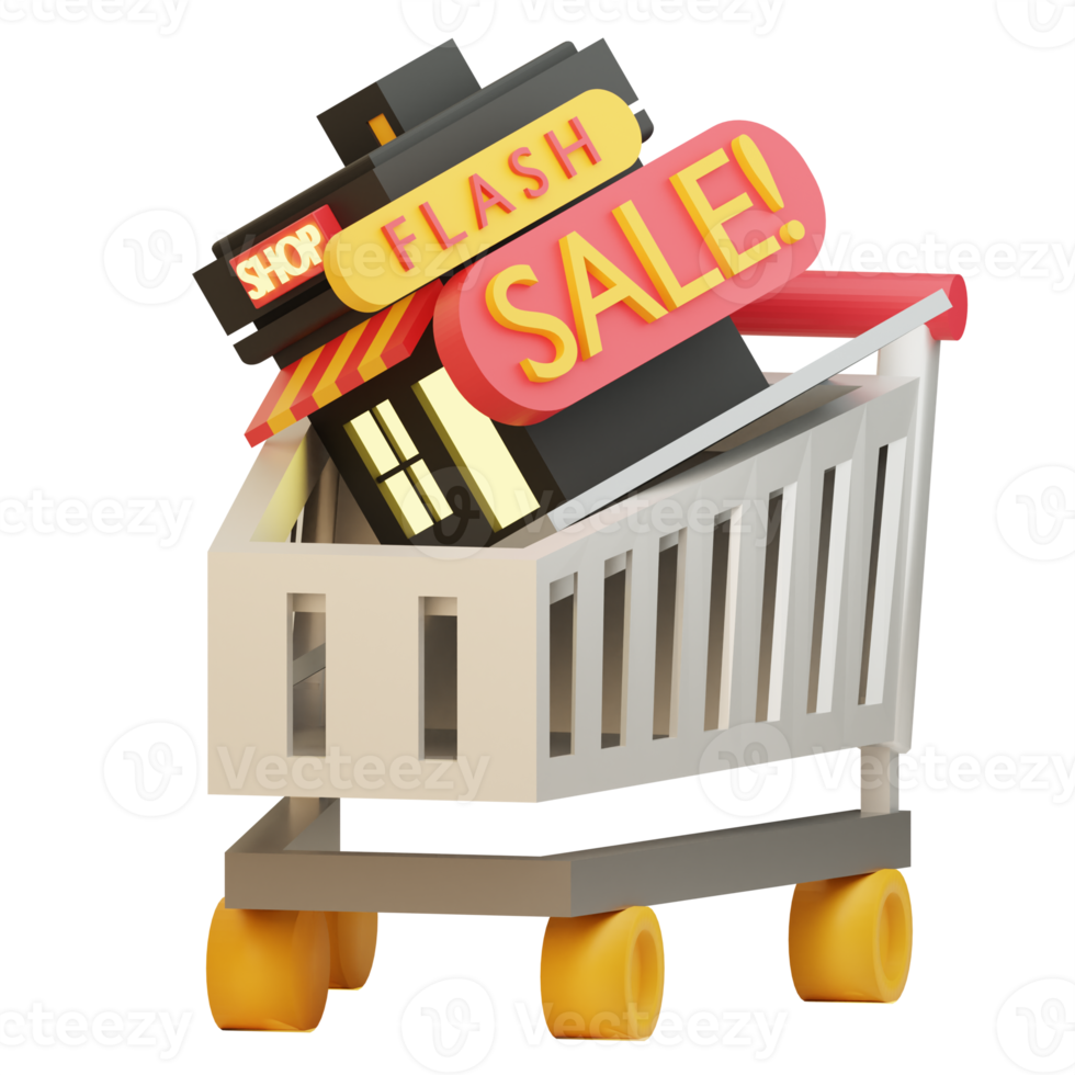 3d negozio veloce vendita png