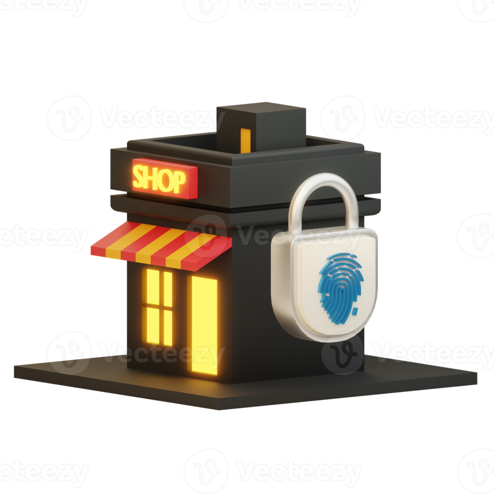 3d shop security icon png