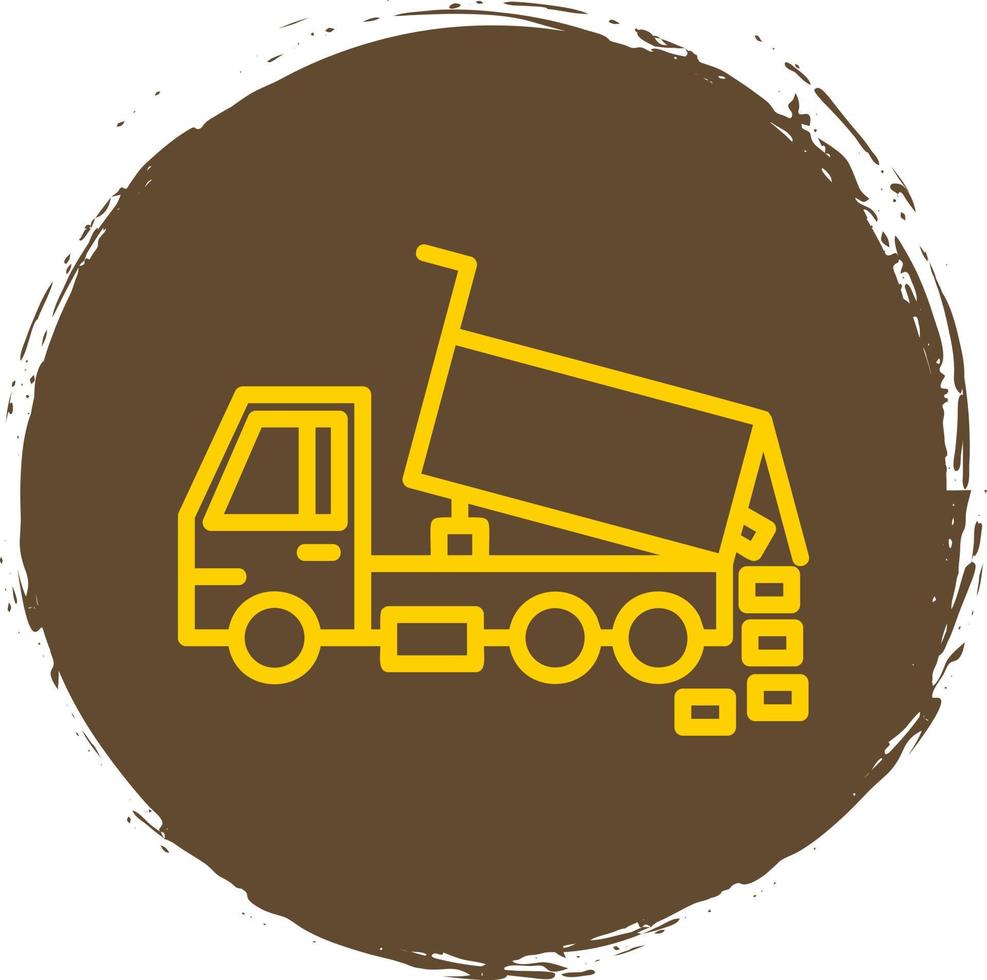 Dumper Truck Vector Icon Design