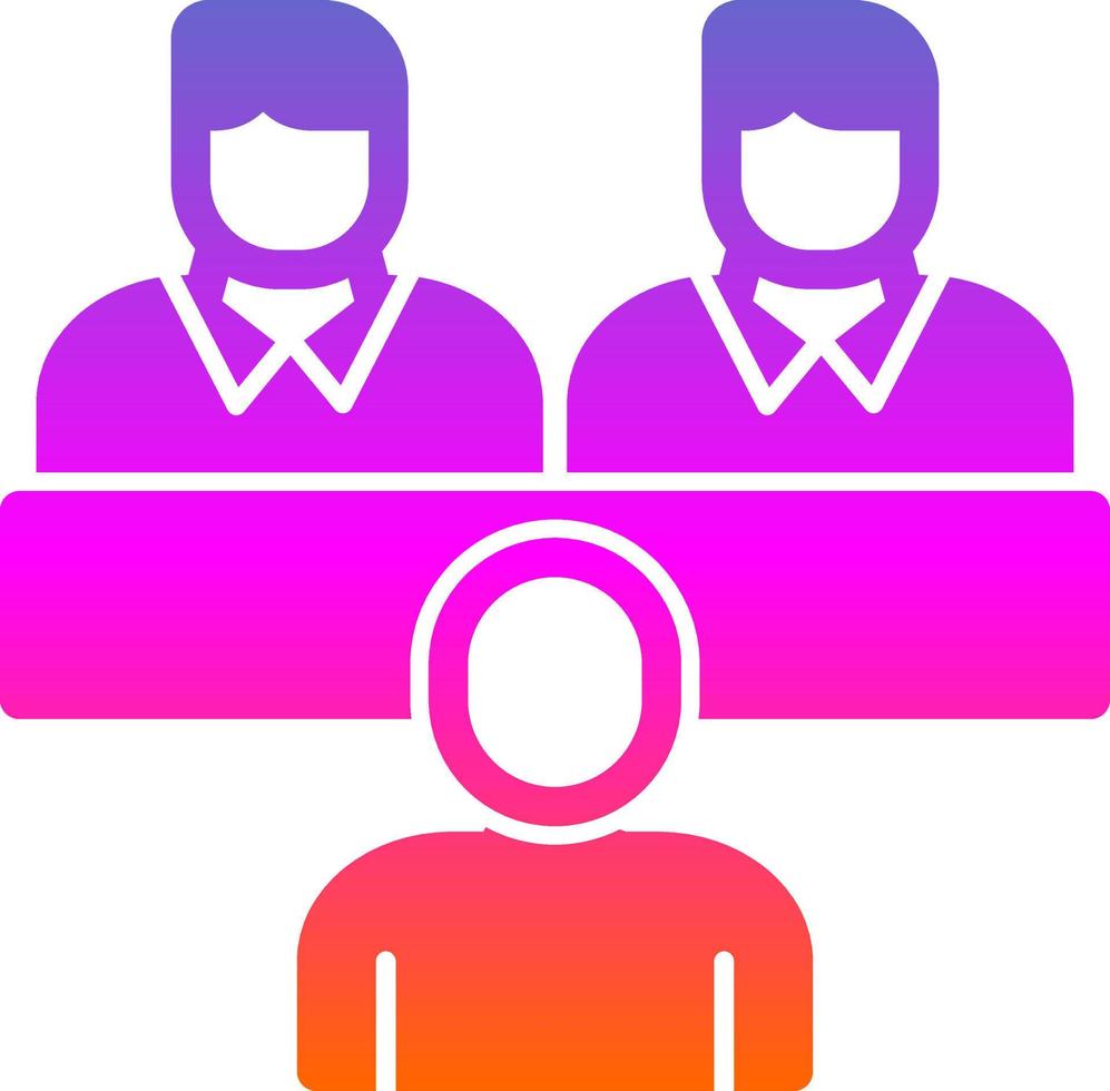Job Interview Vector Icon Design