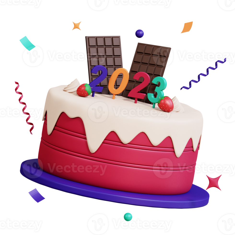 3D New Year Icon Pack png