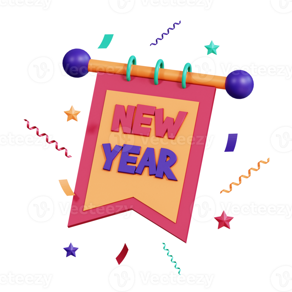 3D New Year Icon Pack png