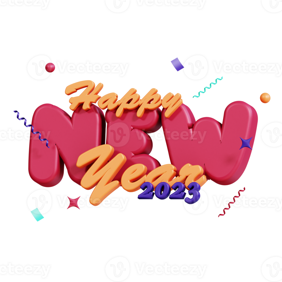 3D New Year Icon Pack png