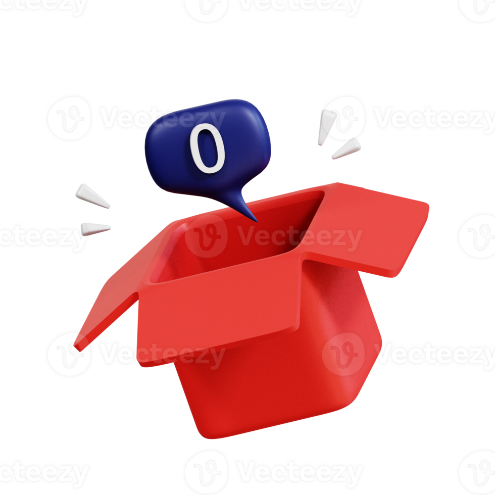 3d vuoto stato icona imballare png