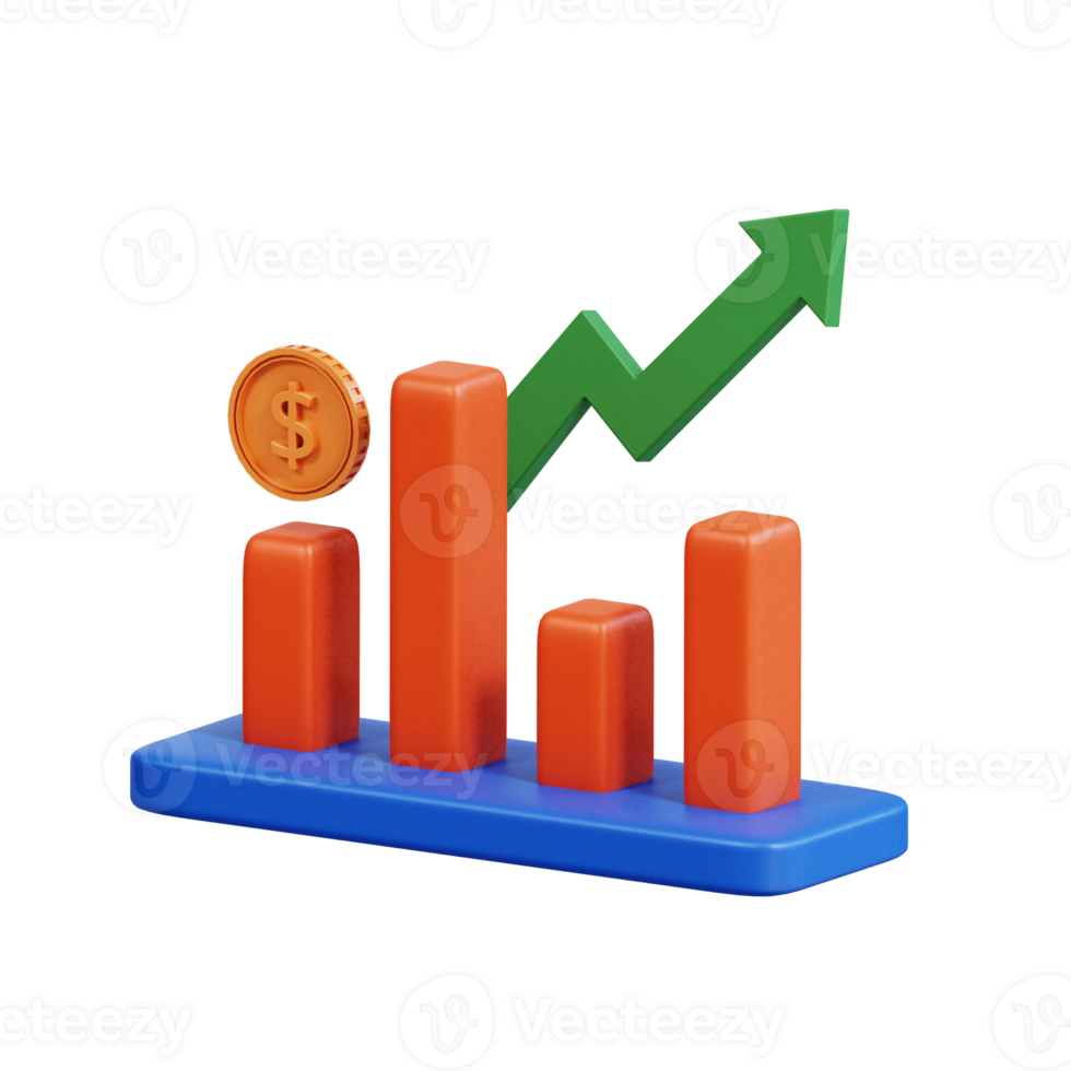 paquete de iconos 3d de inversión y ahorro png