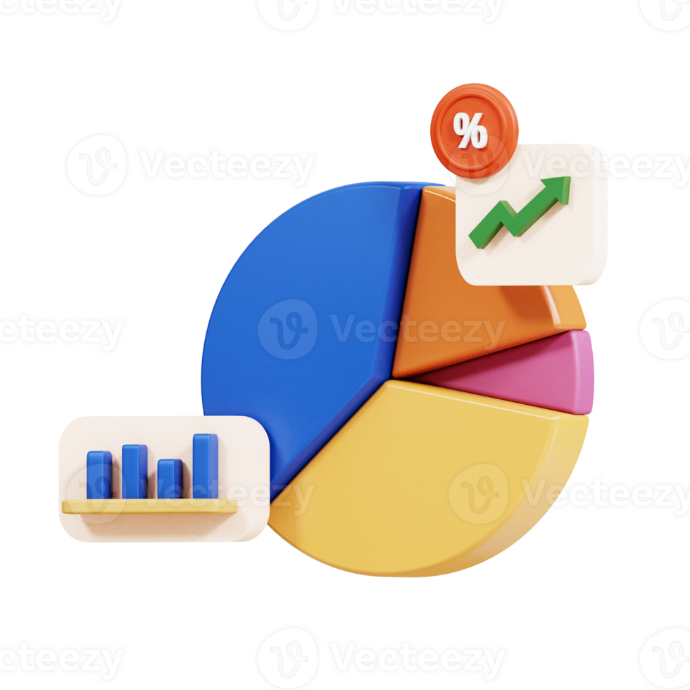 paquete de iconos 3d de inversión y ahorro png