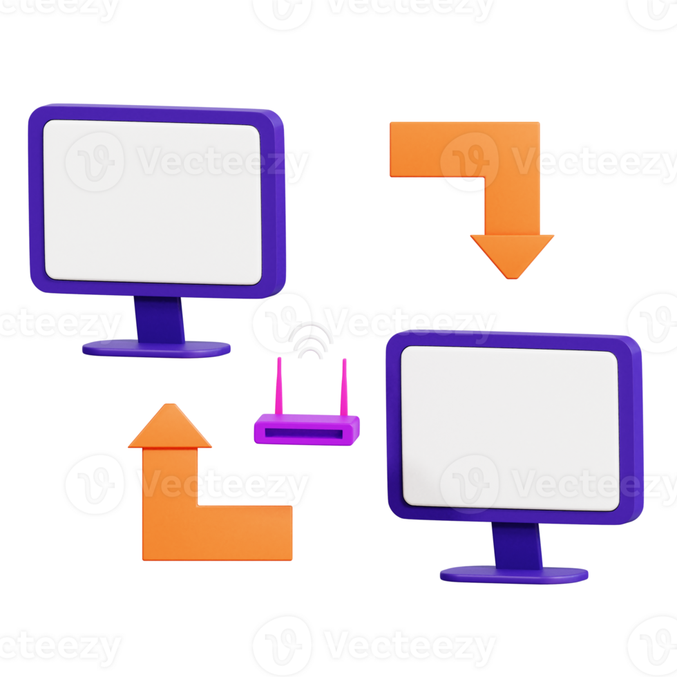 Connection and Connectivity 3D Icon Pack png