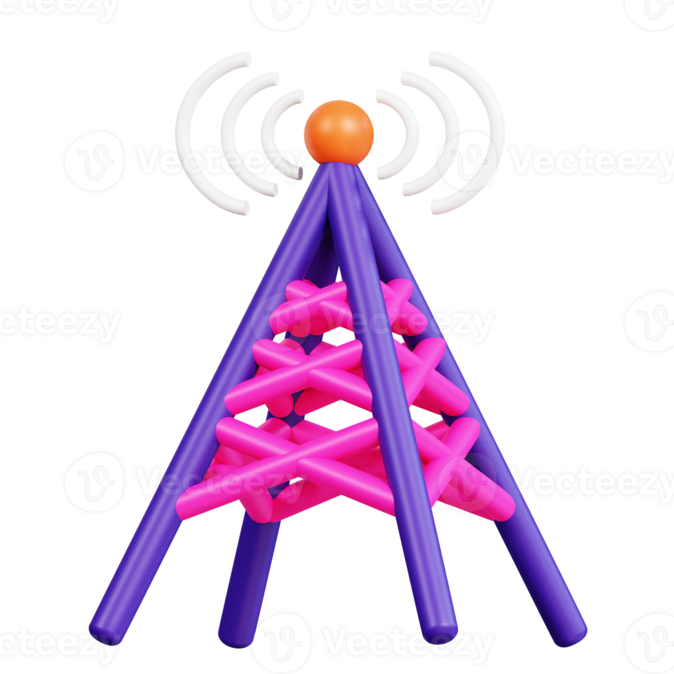 paquete de iconos 3d de conexión y conectividad png