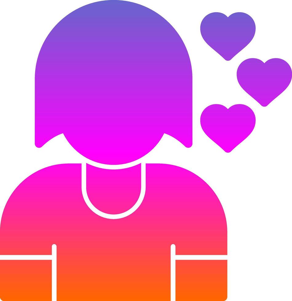 Girlfriend Vector Icon Design