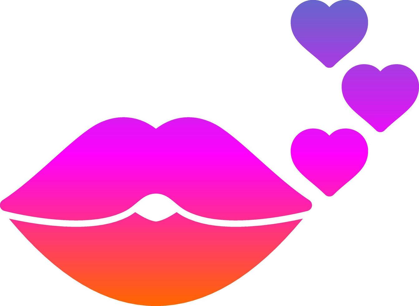 Kiss Vector Icon Design
