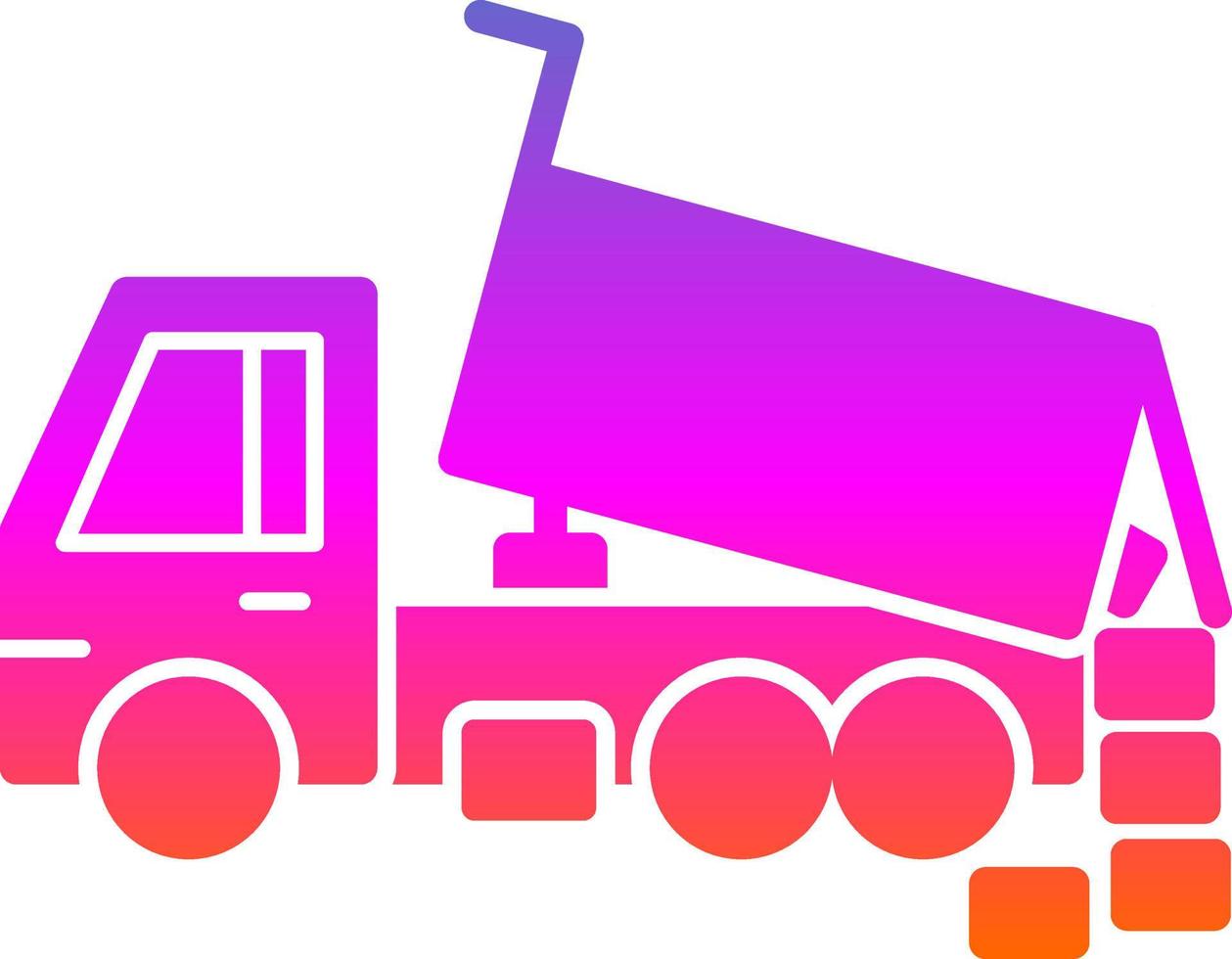 Dumper Truck Vector Icon Design