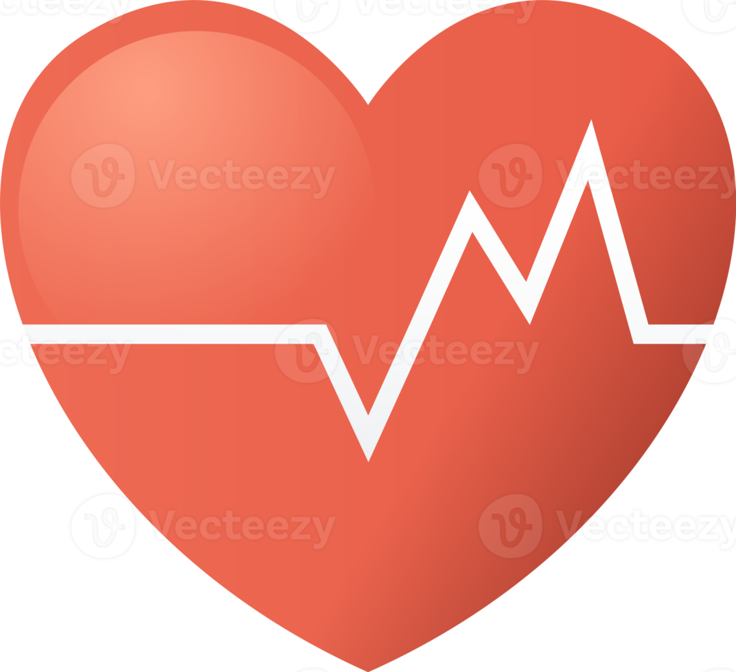 Heart and pulse icon png