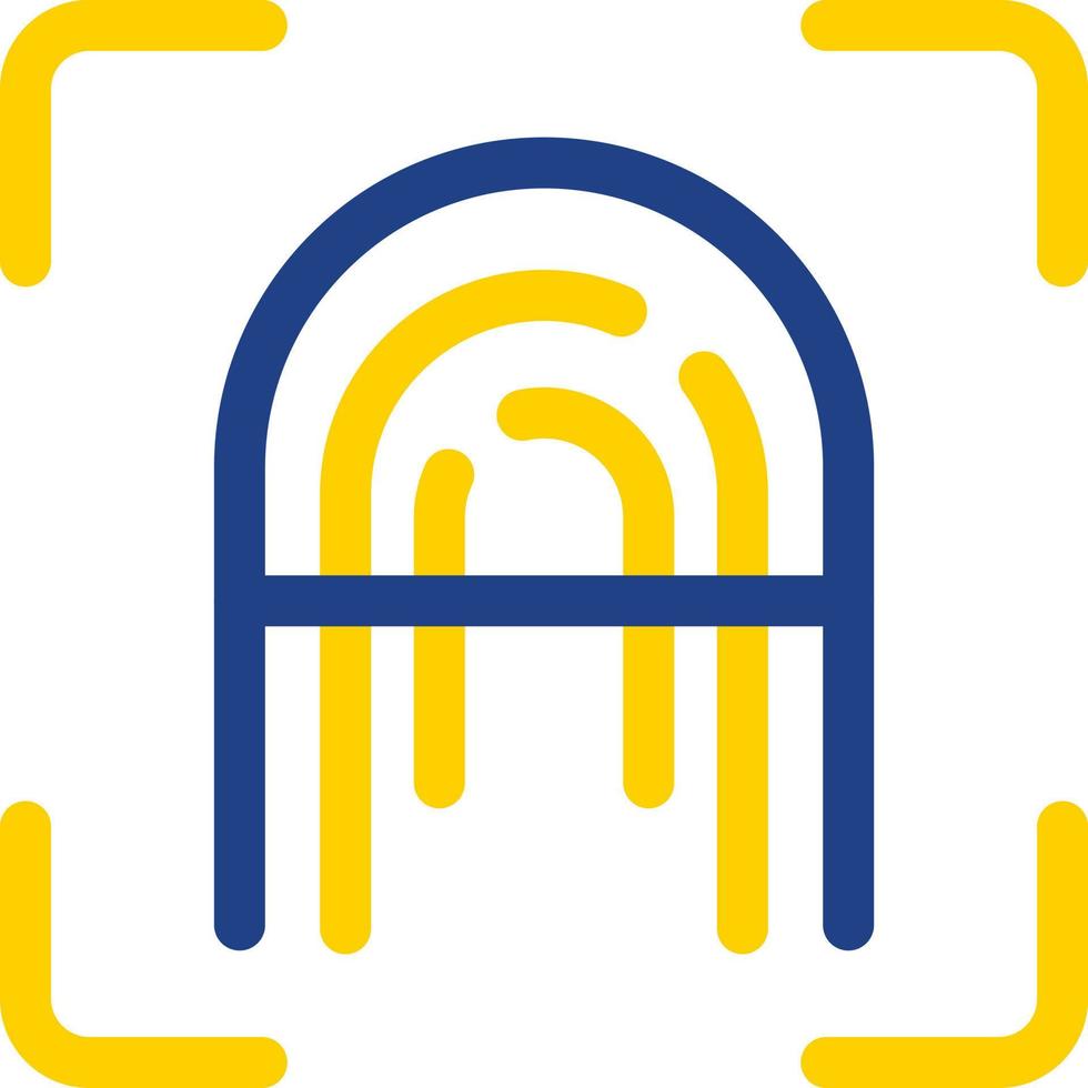 Fingerprint Scan Vector Icon Design