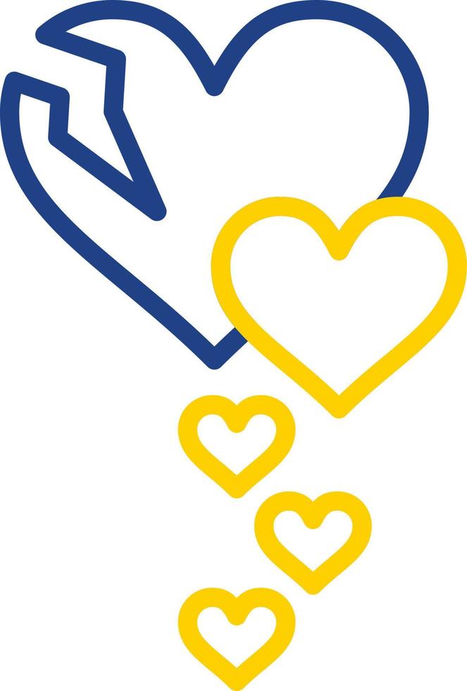 Broken Heart Vector Icon Design
