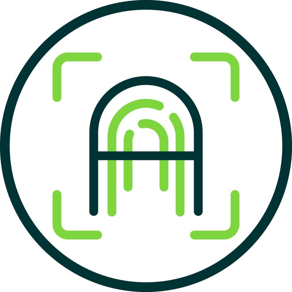Fingerprint Scan Vector Icon Design