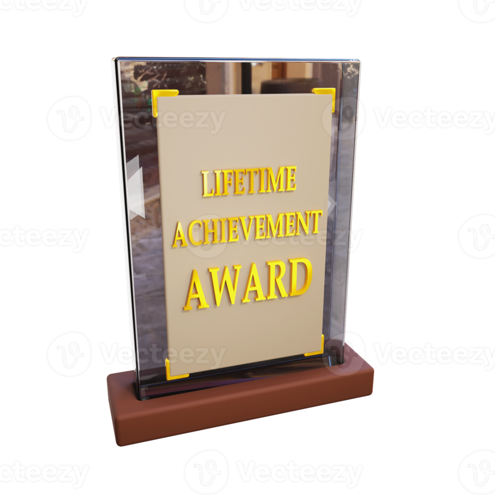 lifetime achievement award 3d png